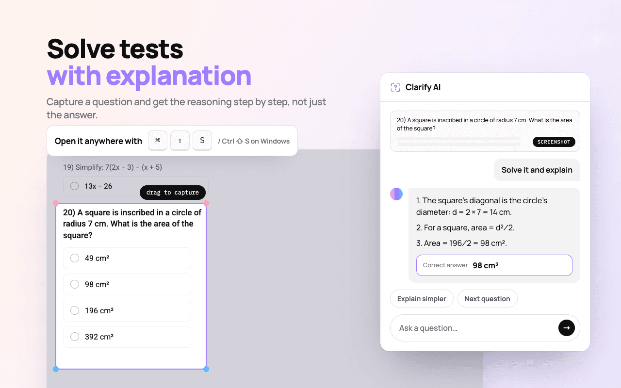 Clarify AI: Screen Answers image 2