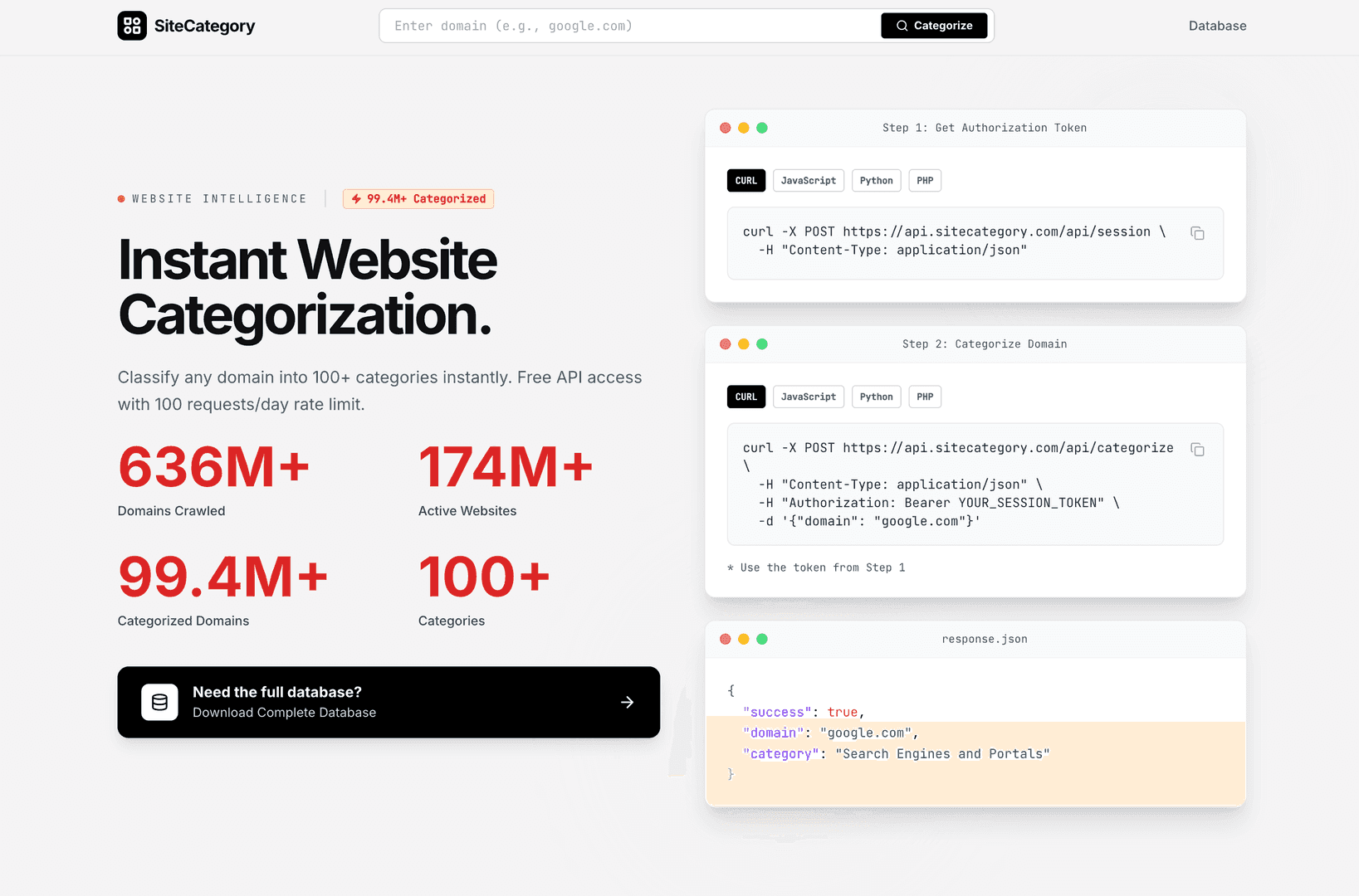SiteCategory.com - Website Categorization DB image 1