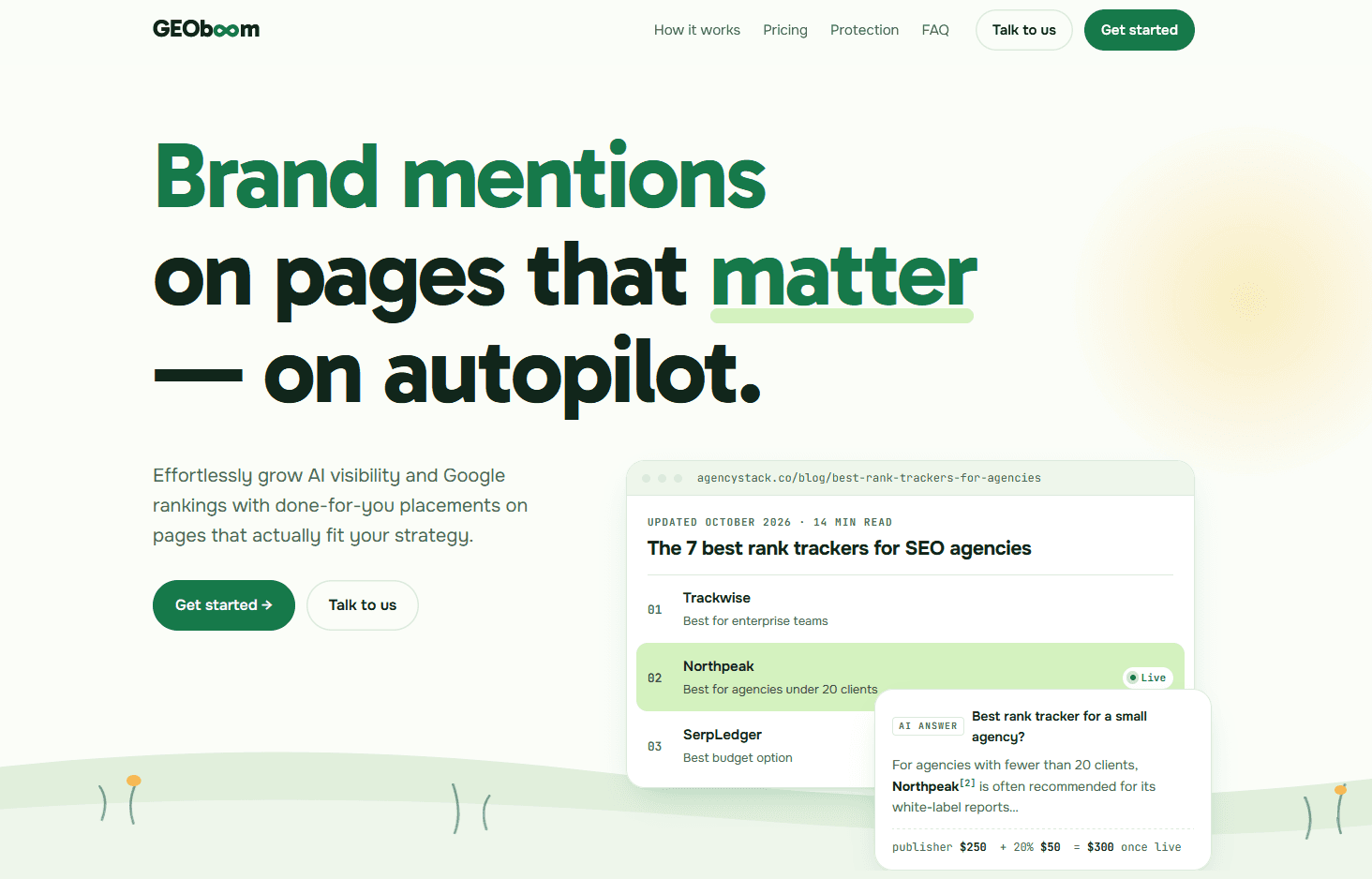 GEOboom — brand mentions on pages that matter image 1