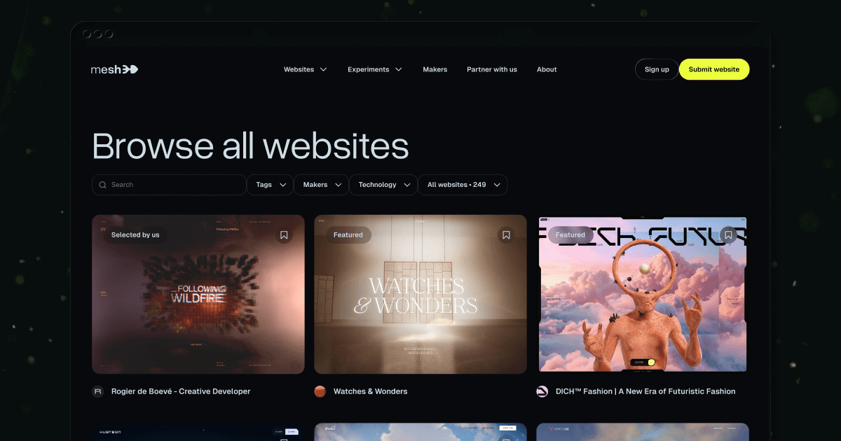 mesh3d — Curated 3D & Interactive Websites image 3