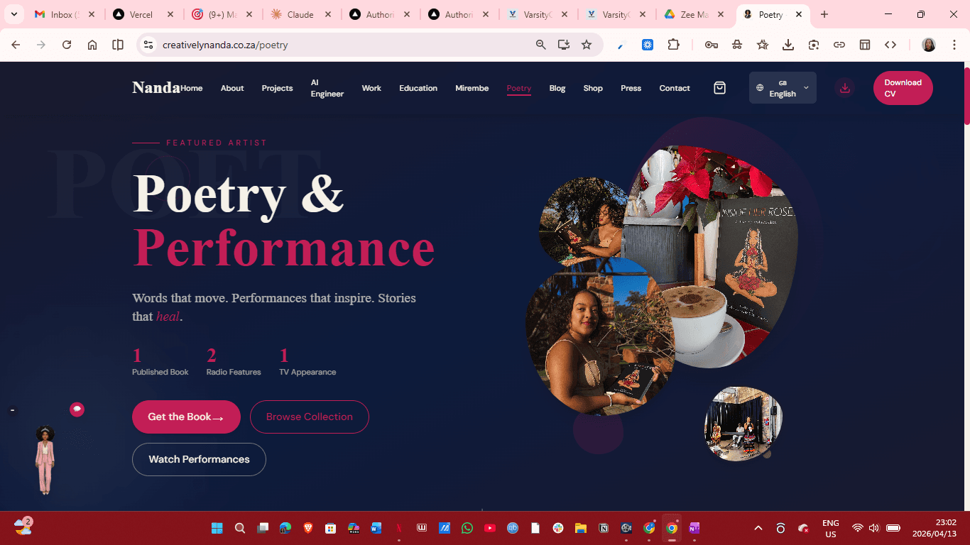 CreativelyNanda — Portfolio, AI Chatbot & Tem image 4