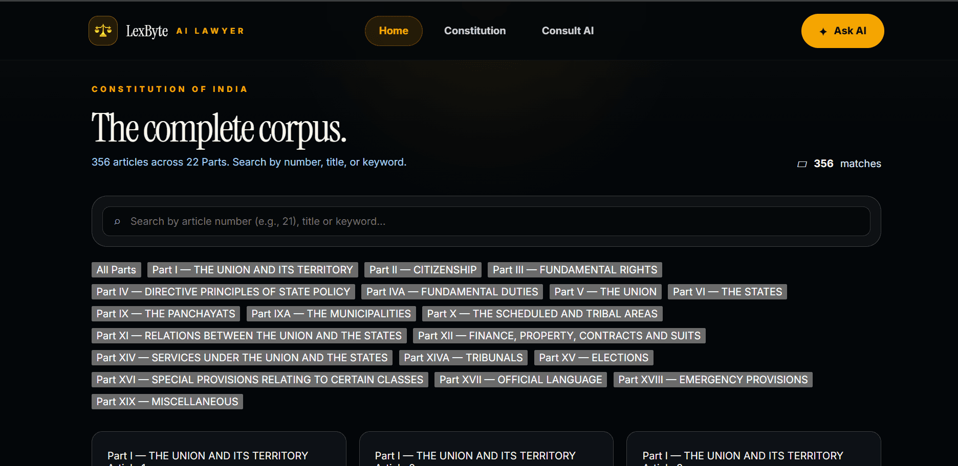 LexByte AI Lawyer Constitutional Intelligence image 3