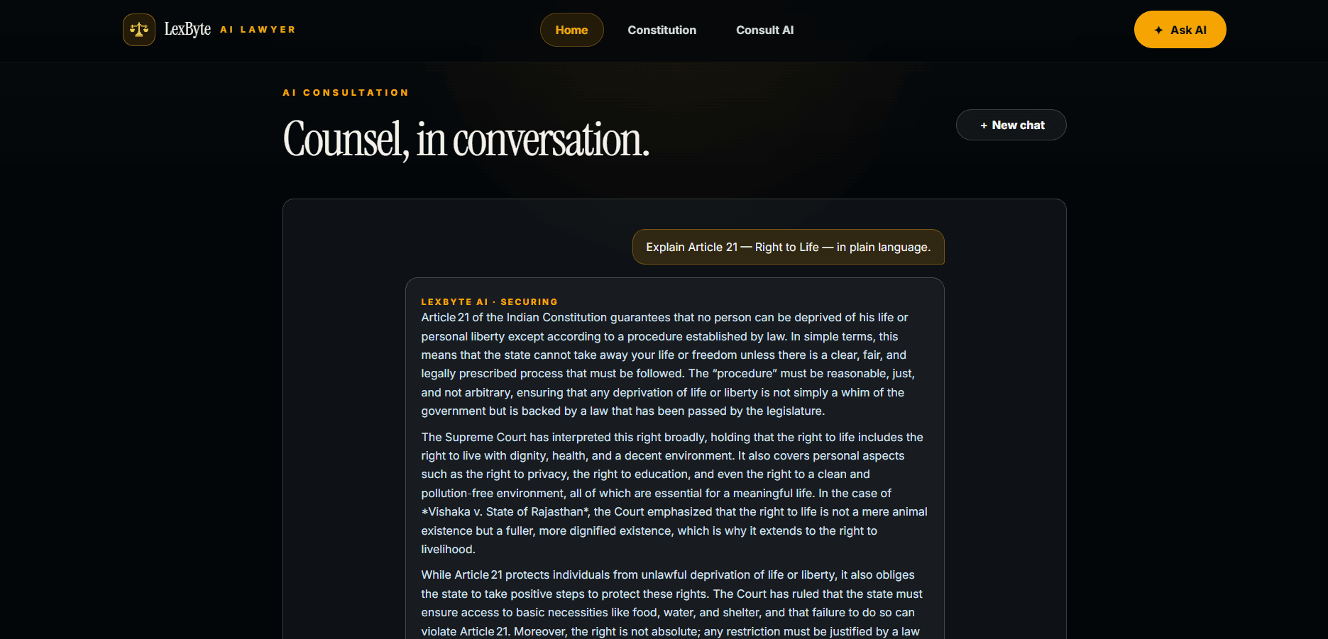 LexByte AI Lawyer Constitutional Intelligence image 4