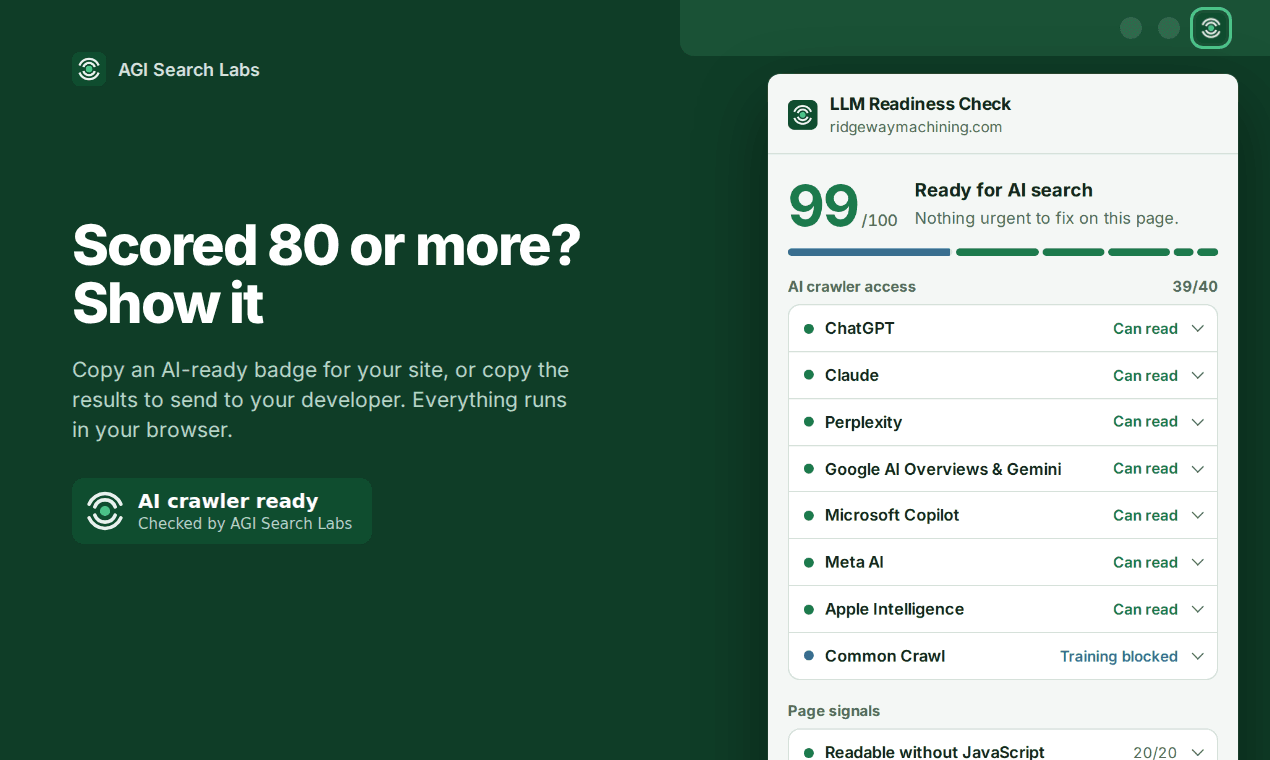 Free LLM Readiness Check image 4