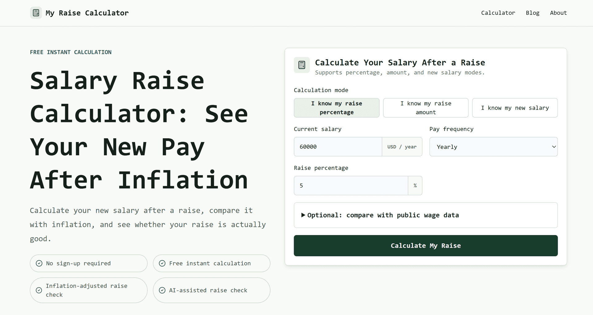 My Raise Calculator image 1