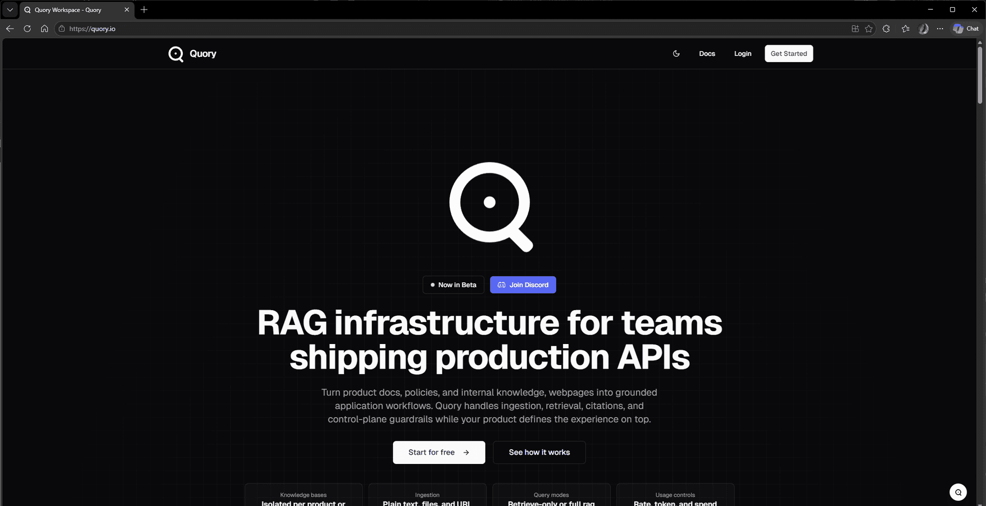 Quory - RAG API Platform for Teams image 1