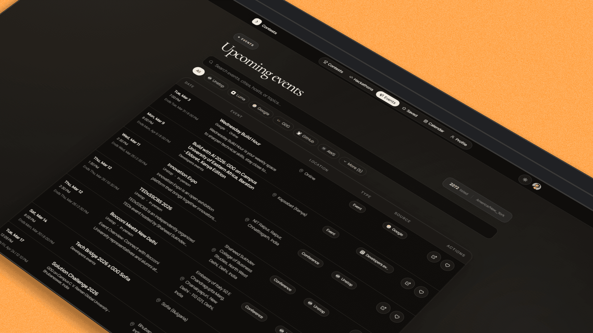 Contests: Hackathons, Events, and Profiles image 5