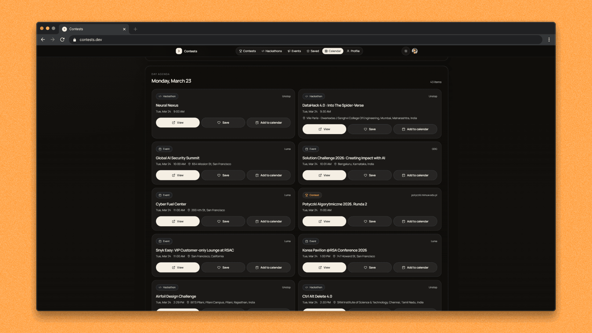 Contests: Hackathons, Events, and Profiles image 4