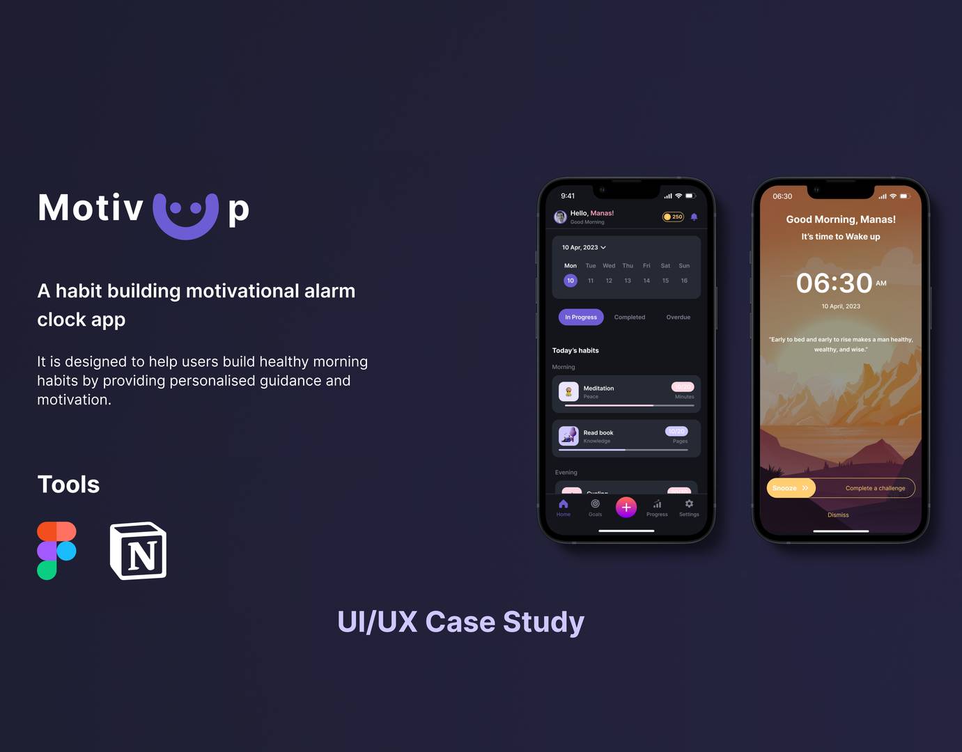 MotivUp-Habit Building Motivational Alarm Clock App