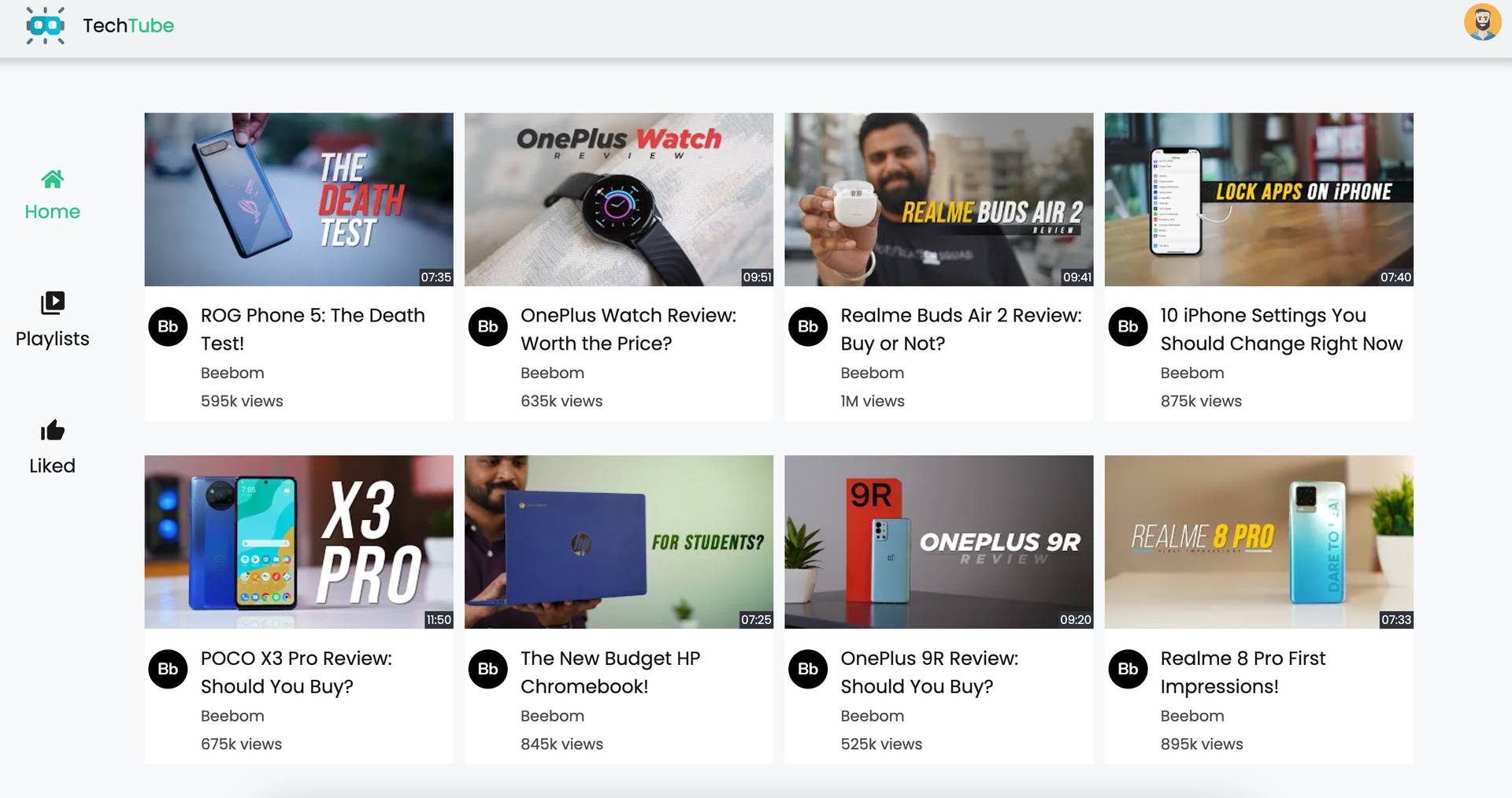 TechTube - Video Library App.