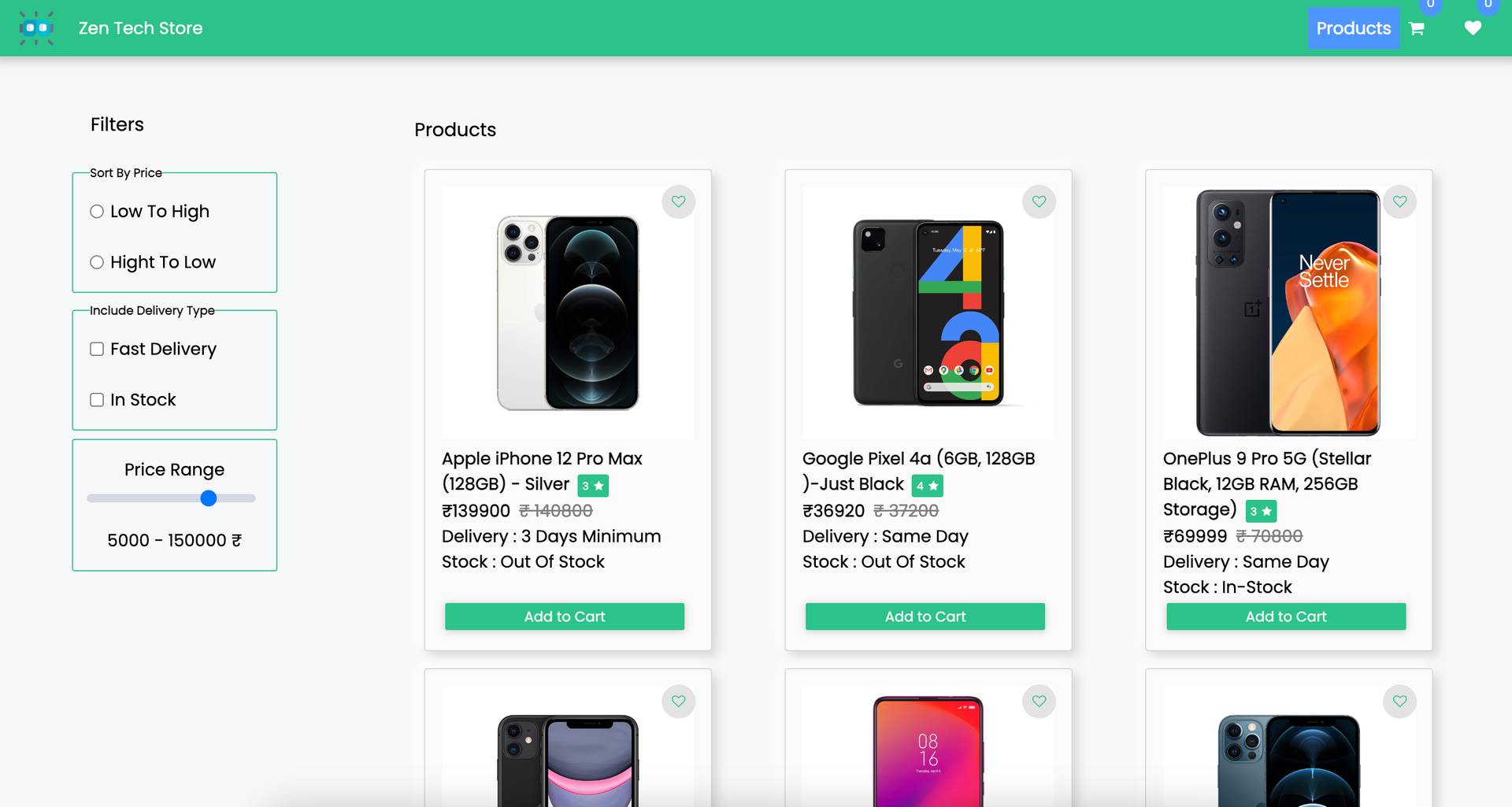 Zen Tech Store - E-Commerce App