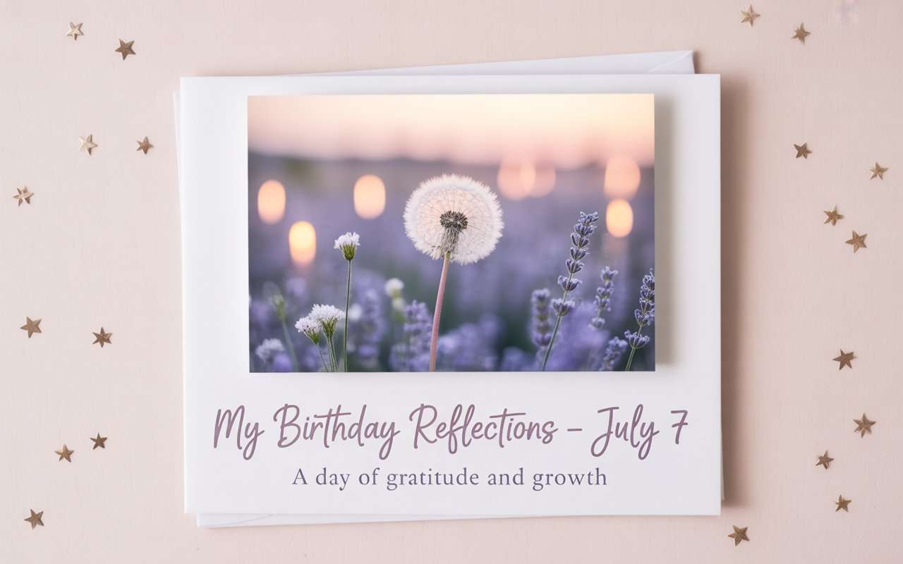 Celebrating My Birthday: A Reflection on July 7