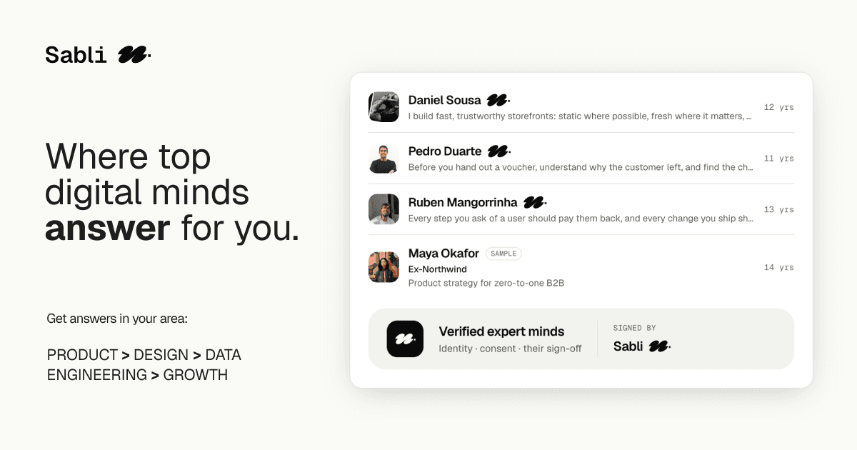 Sabli: AI minds of real experts, on demand image 5