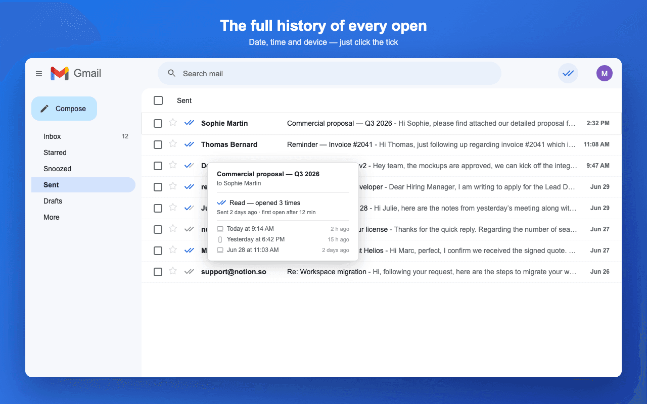 BlueTicks for Gmail image 2