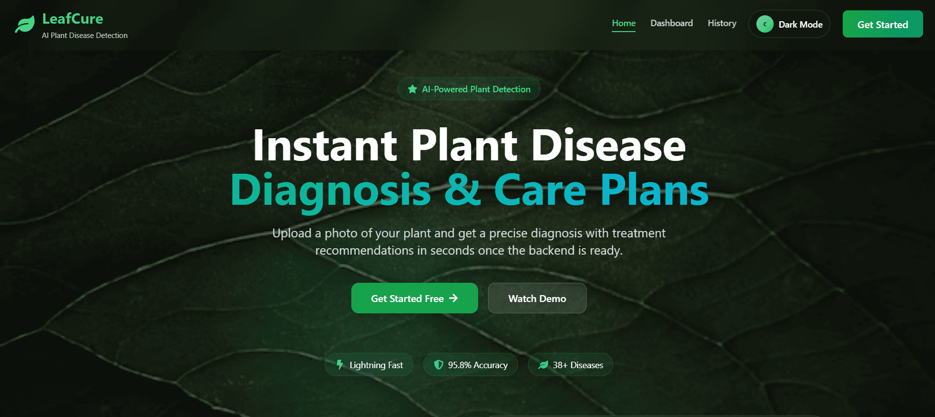 LeafCure – AI-powered Plant Disease Detection image 1