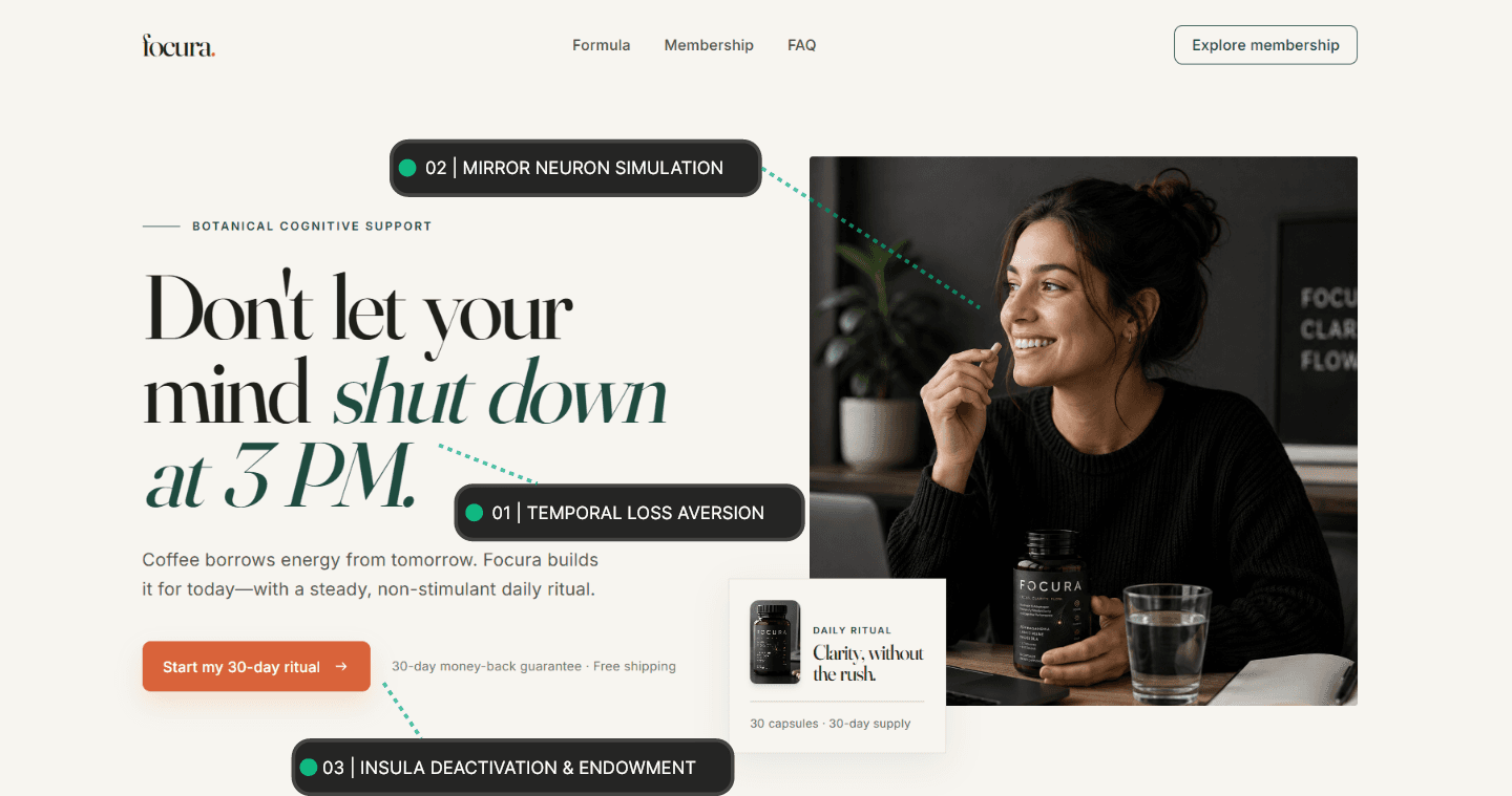 Focura: Neuro-Optimized Landing Page image 1