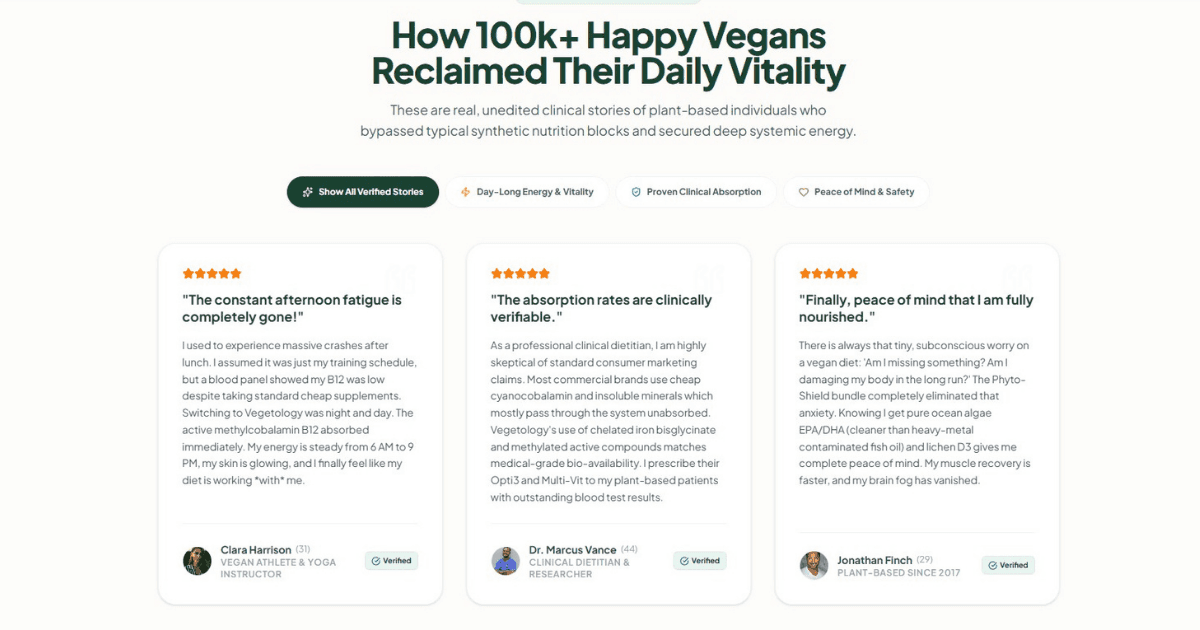 Vegetology - Neuromarketing CRO Redesign image 4
