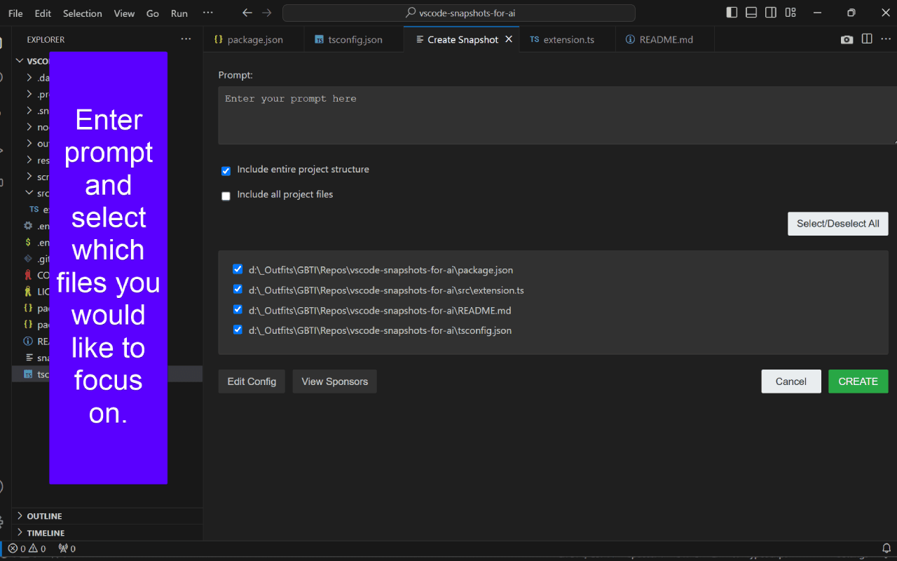 Snapshots for AI (VS Code Edition) image 3
