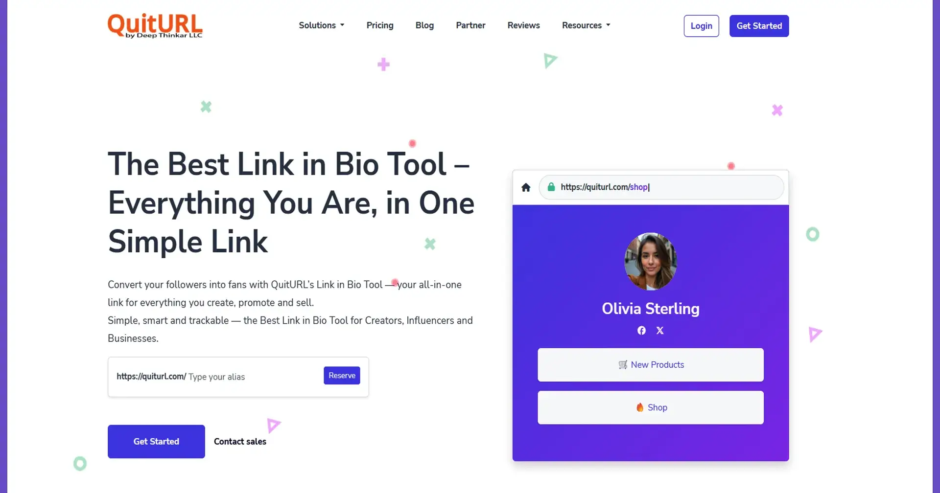 Best Link in Bio Tool: Everything you are, in one simple link | QuitURL