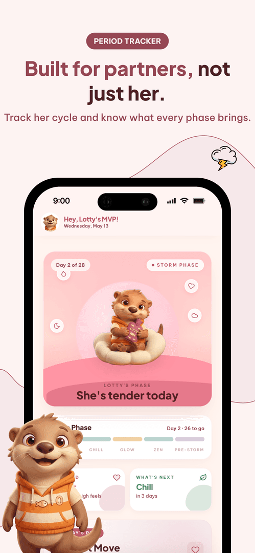 Otty: Couples Period Tracker image 1