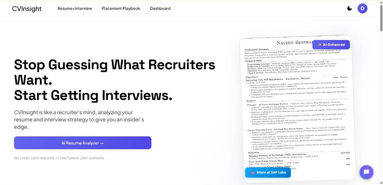 CVInsight – AI-Powered Career Consulting image 2