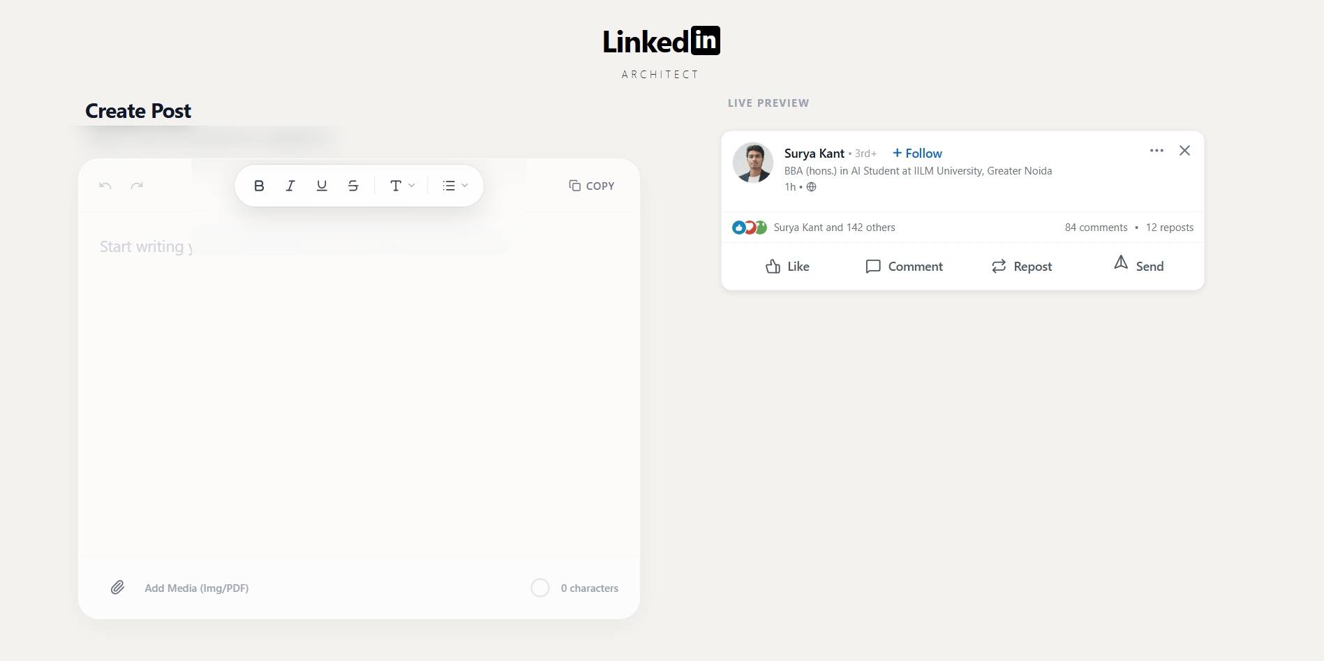 Linkedin Post Architect image 2