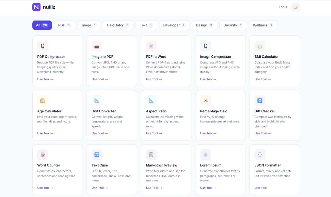 Nutilz — Free Online Tools image 2
