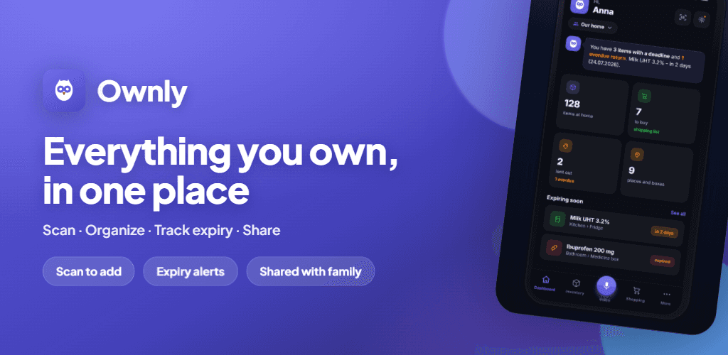 Ownly - home inventory app image 1