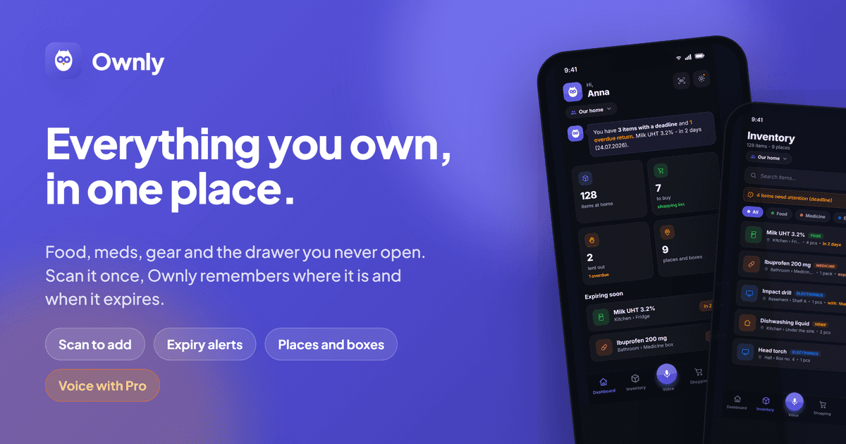 Ownly - home inventory app image 1