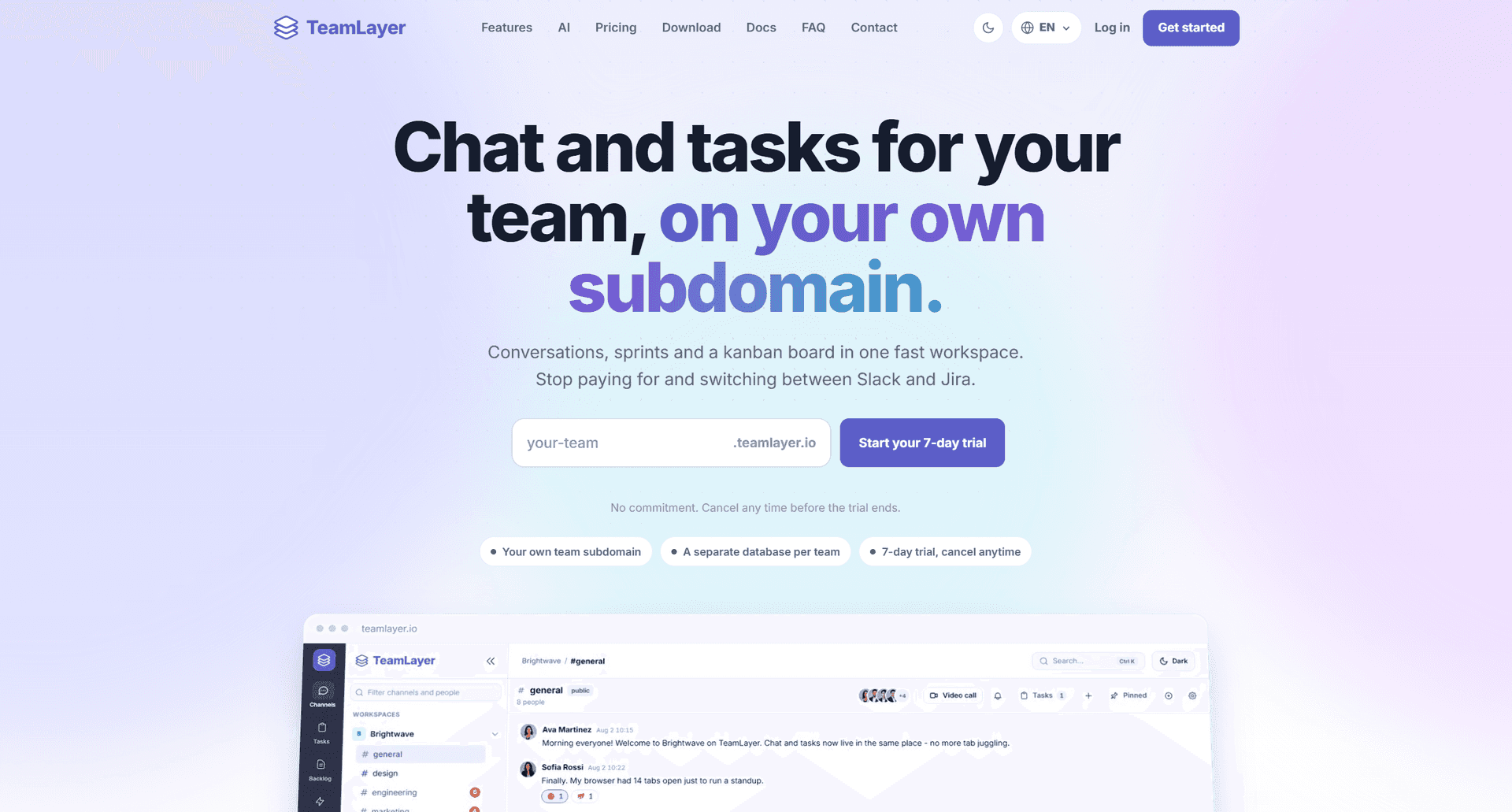 TeamLayer – Team Chat & Task Management image 2
