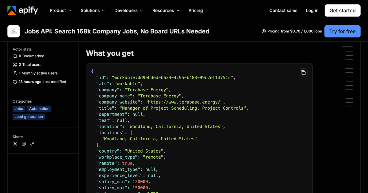 Jobs API by Dodo Data image 3