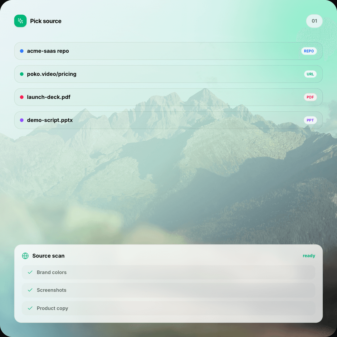 Poko: Website/PDF/Repo/PPT to Motion Video image 2