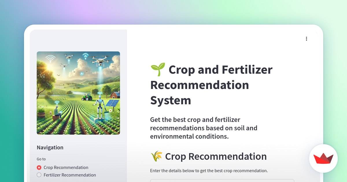 Crop & Fertilizer Recommender