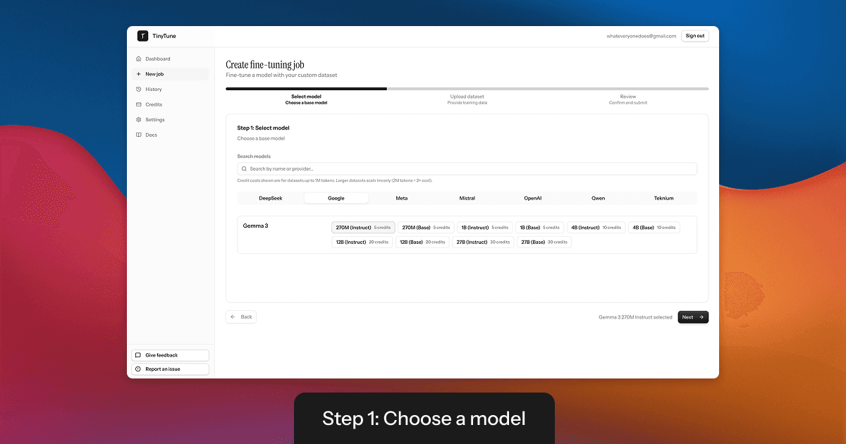 TinyTune - Fine-tune LLMs with no code image 1