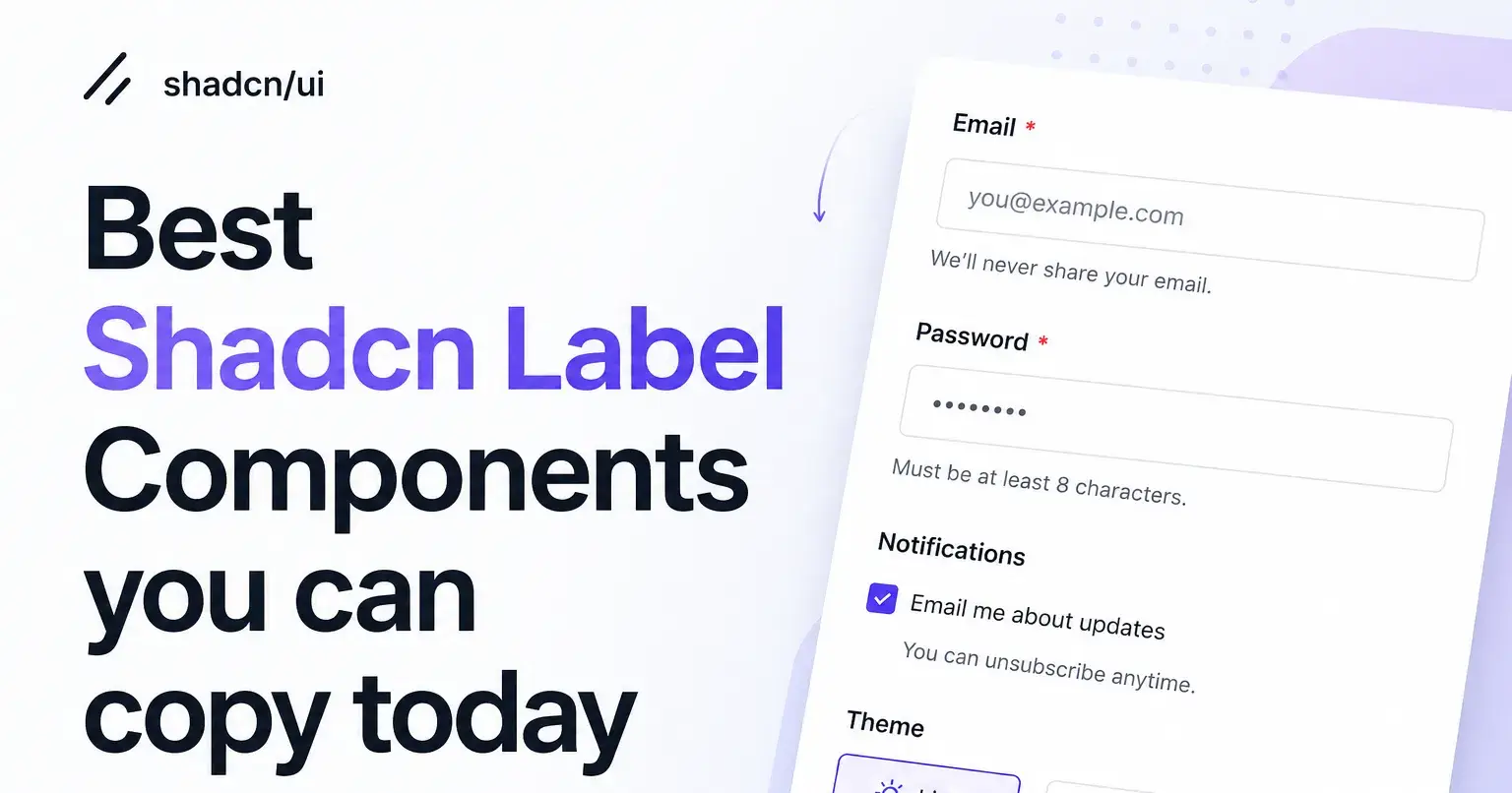 6+ Best Shadcn Label Components you can copy today