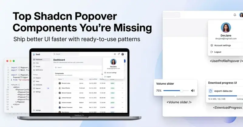 Top Shadcn Popover Components That You're Missing In Your Codebase