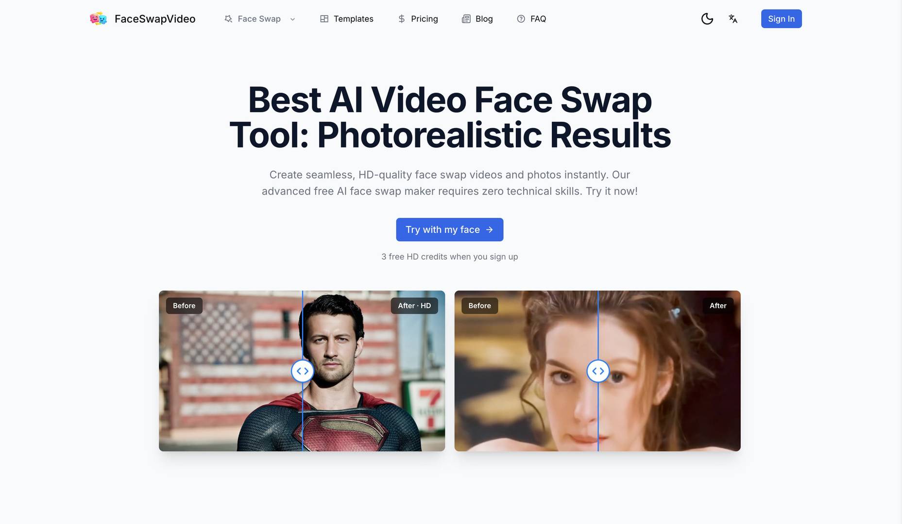 FaceSwapVideo – Free AI Face Swap for Videos image 1