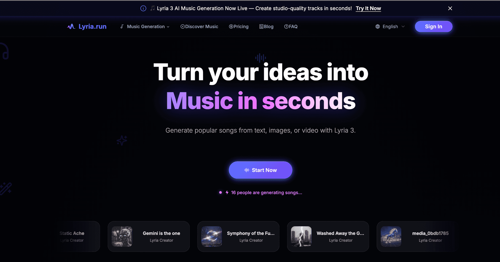 Lyria.run - Free AI Music Generator image 1