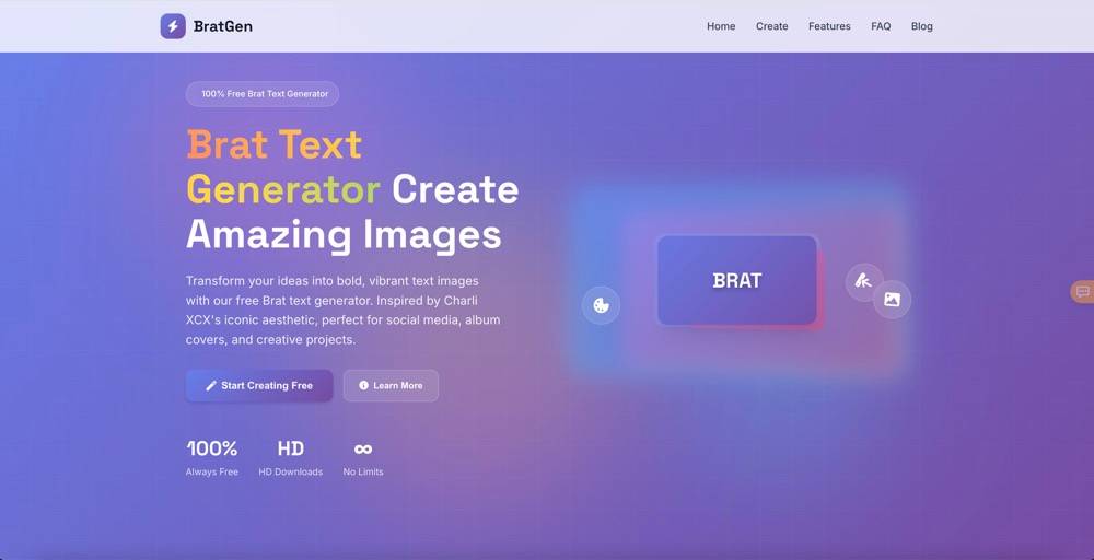 Brat Text Generator - Free Text Image Creator image 1