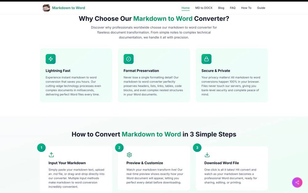 Markdown to Word Converter - Free Online Tool image 2