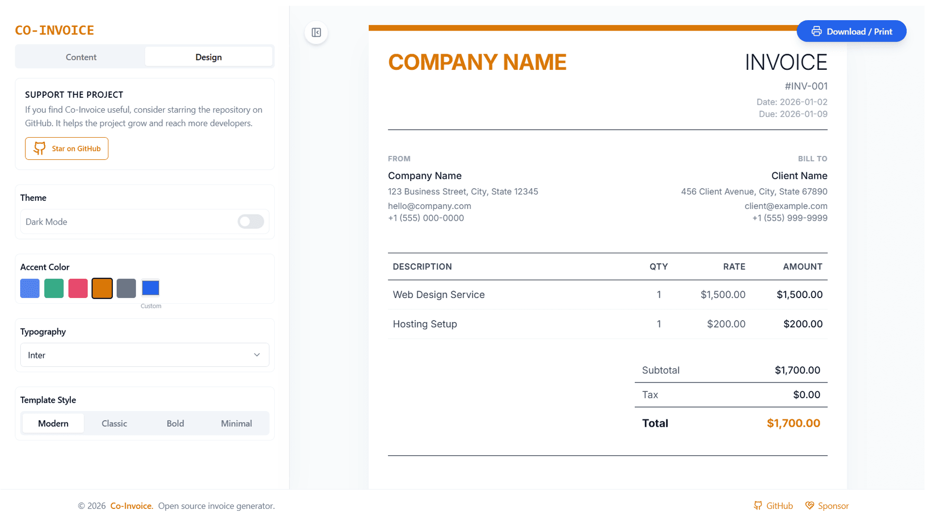Co-Invoice – Modern Invoice Generator image 4