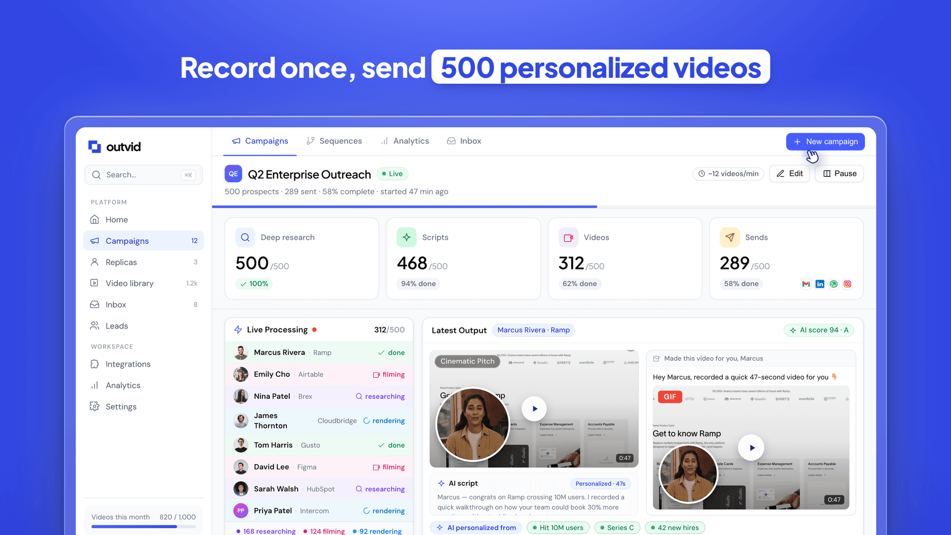 Outvid | Multi-Channel AI Video Outreach image 1