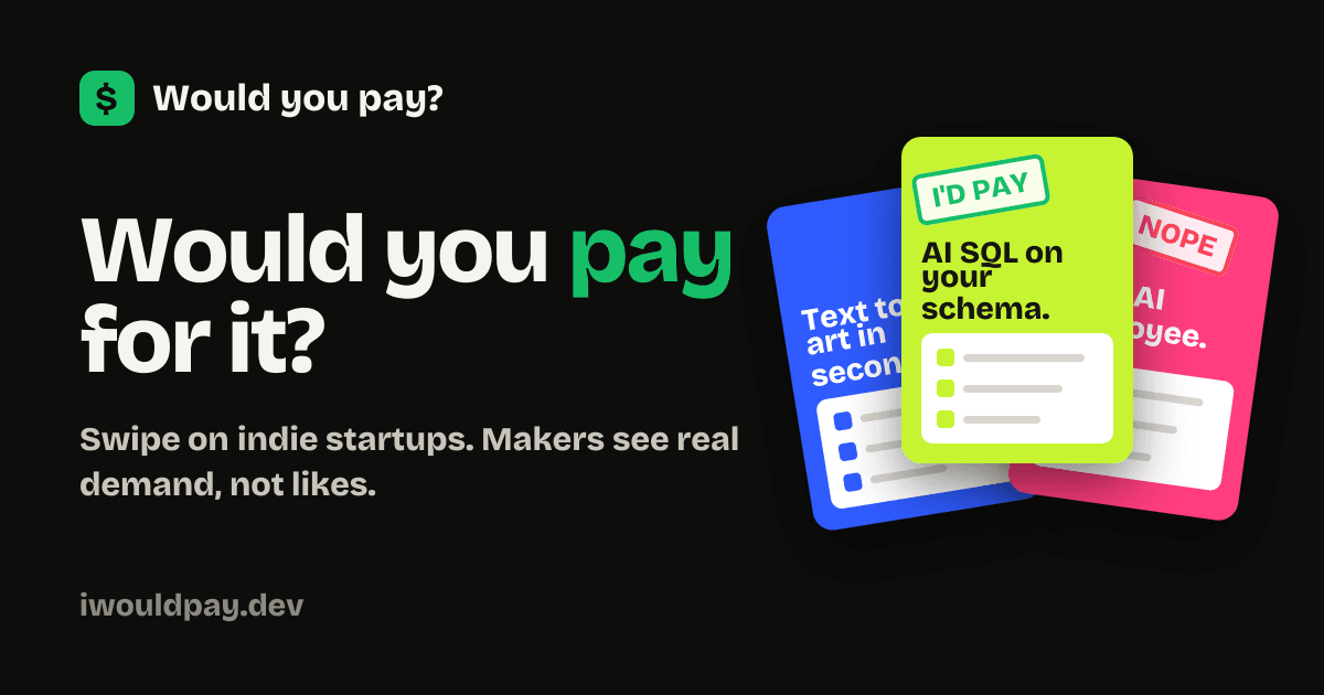 Would you pay? image 2