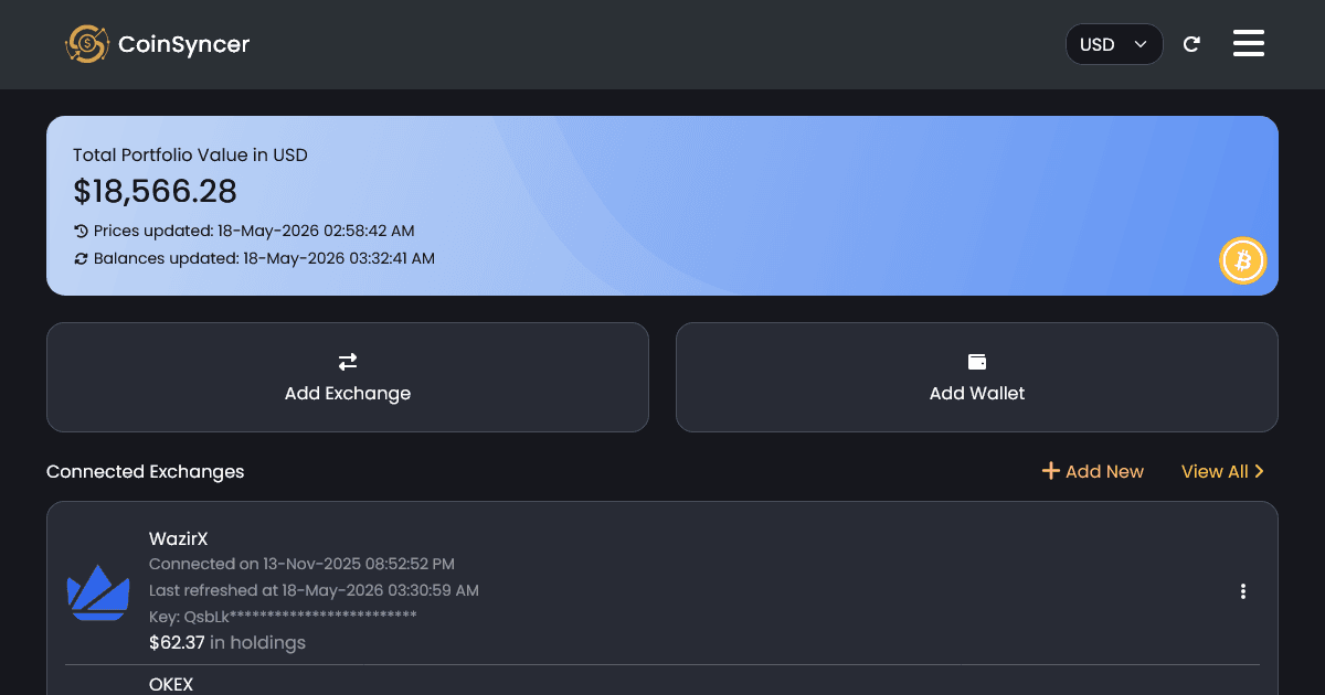 CoinSyncer - Free Crypto Portfolio Tracker image 2