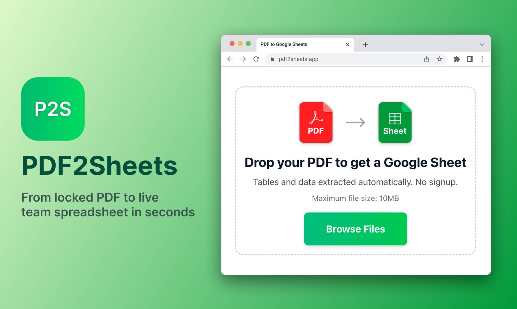 PDF to Google Sheets image 1