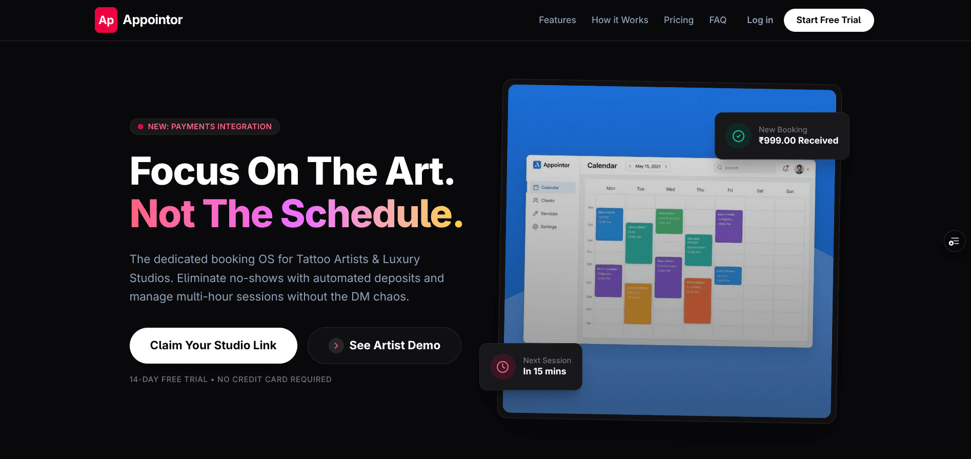 Appointor | Tattoo & Salon Booking Software image 2