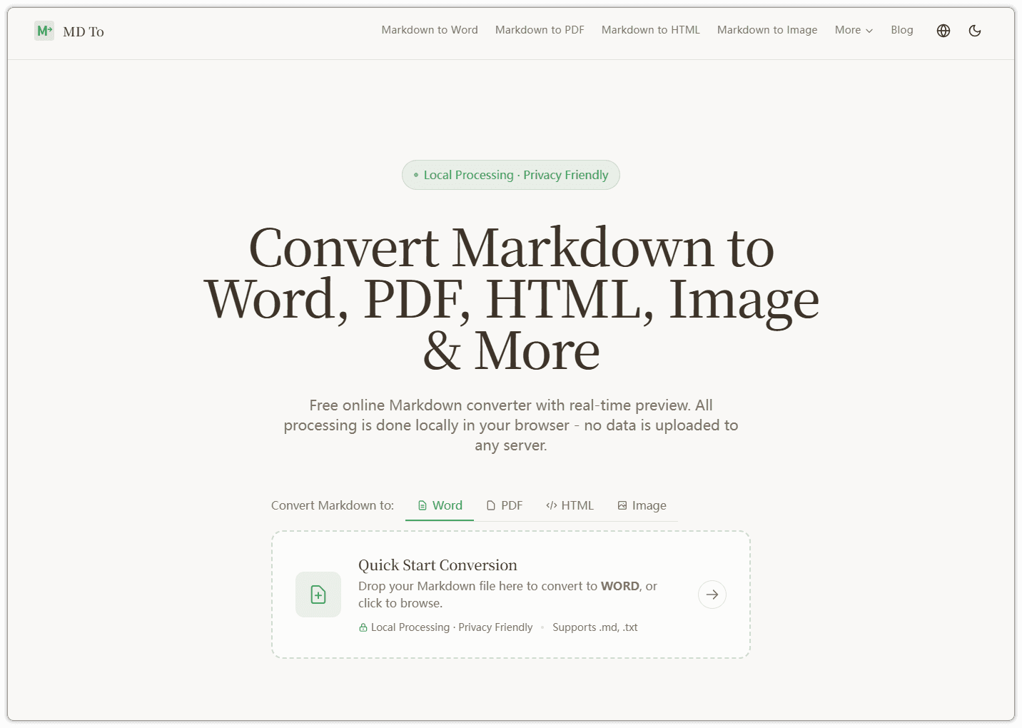 MD To - Markdown Converter image 1