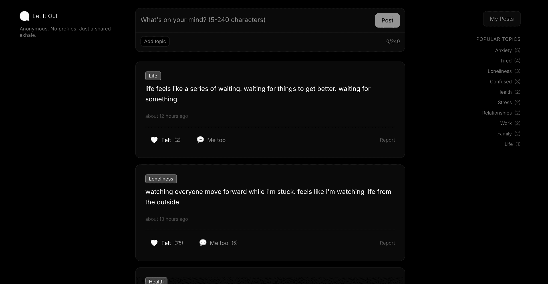 Let it Out - Anonymous Frustration Wall image 2