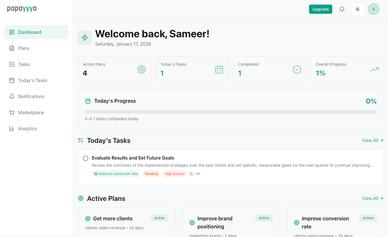 Papayyya - Plans to Action, Powered by AI image 2