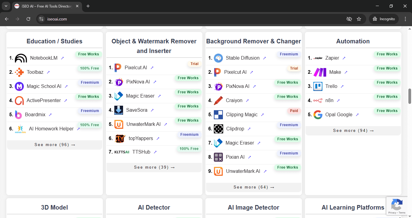 iSEO AI – Free AI Tools Directory image 5